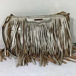 Rebecca Minkoff Metallic Fringe Leather Crossbody Bag